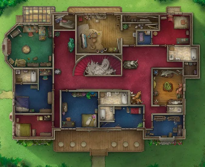 Grand Hunter's House Map - 01f8359edac575fd780332bb588d4a81