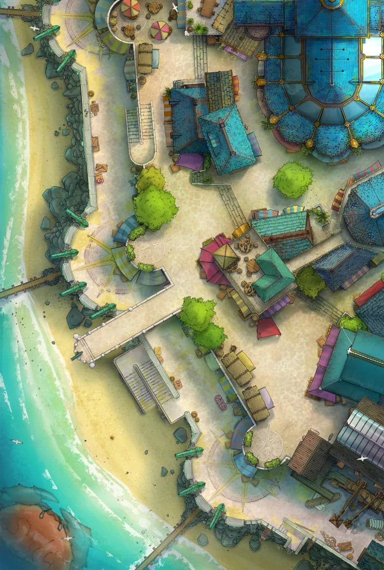 Beach Town Map - 0454bbbacfbaff208f0c7006b11f30cb