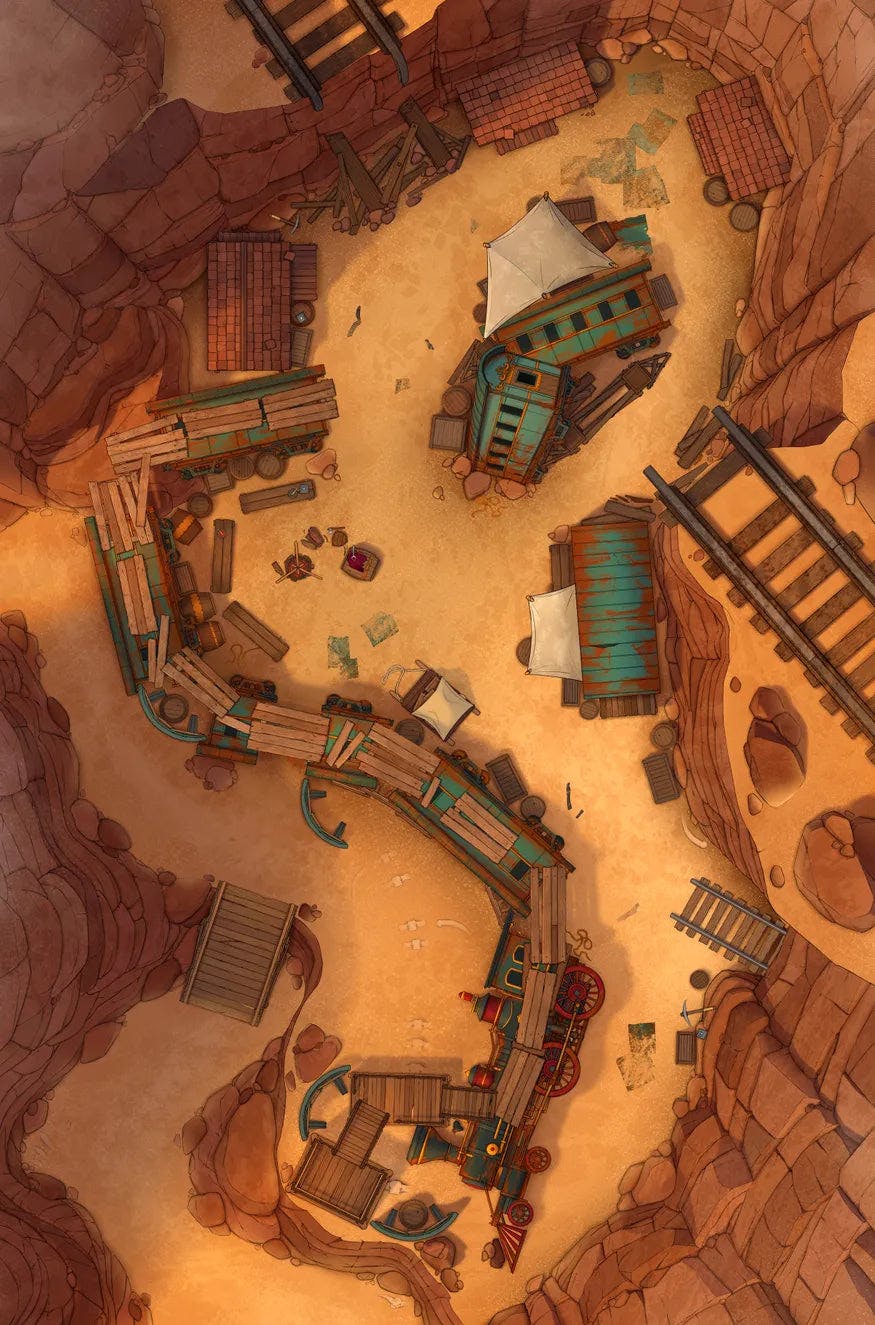 Trainwreck Village Map