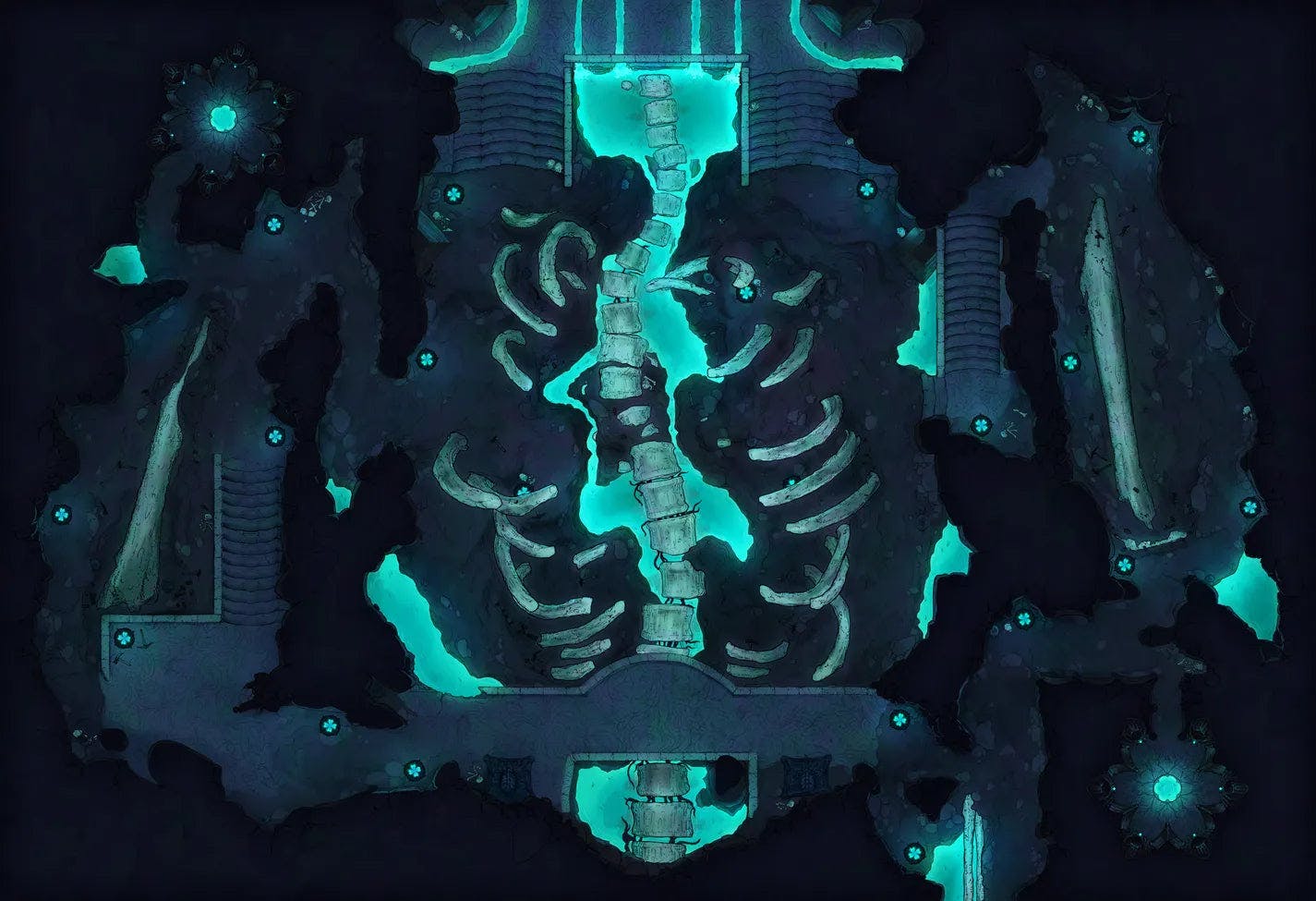 Elder Brain Spine Mine Map