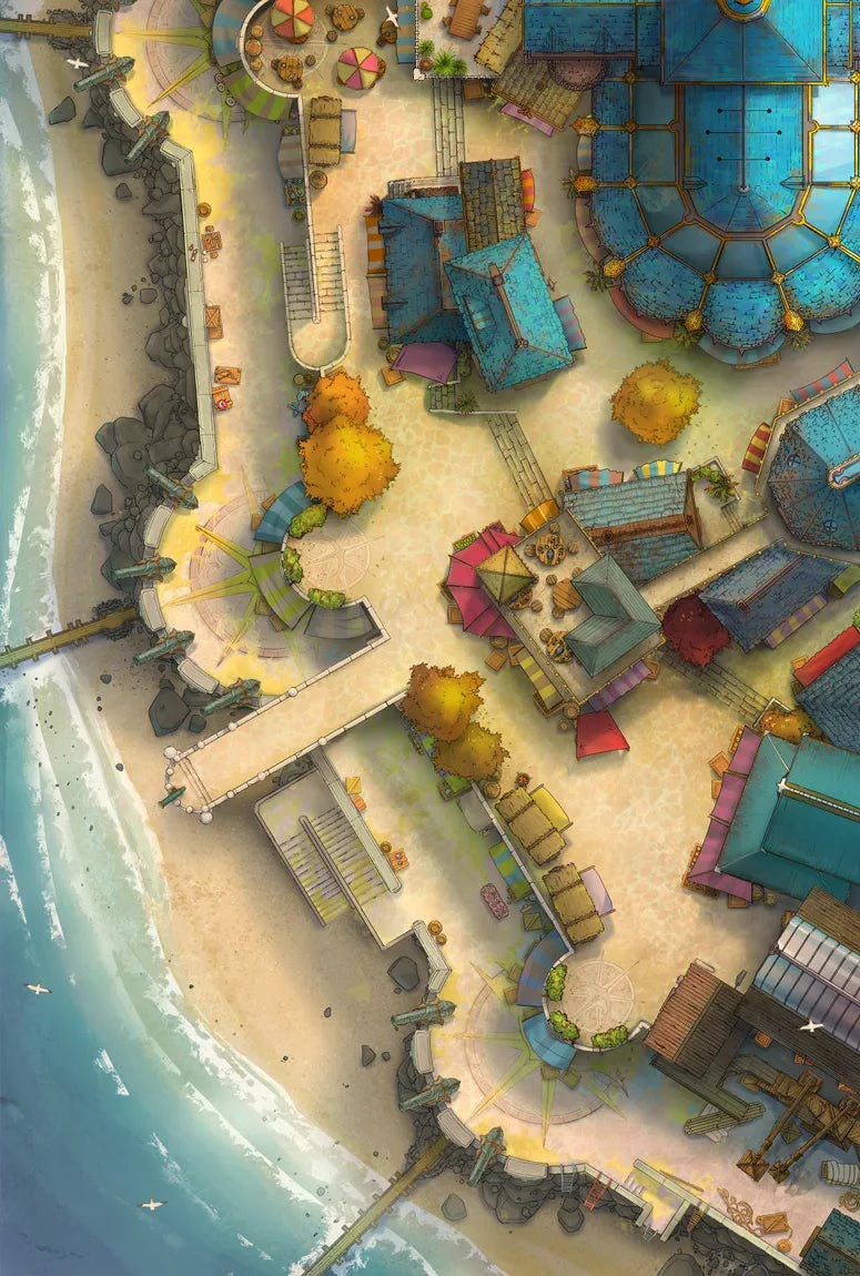 Beach Town Map - 4b9c23b039a0b8d4cb383e0bed44ca94