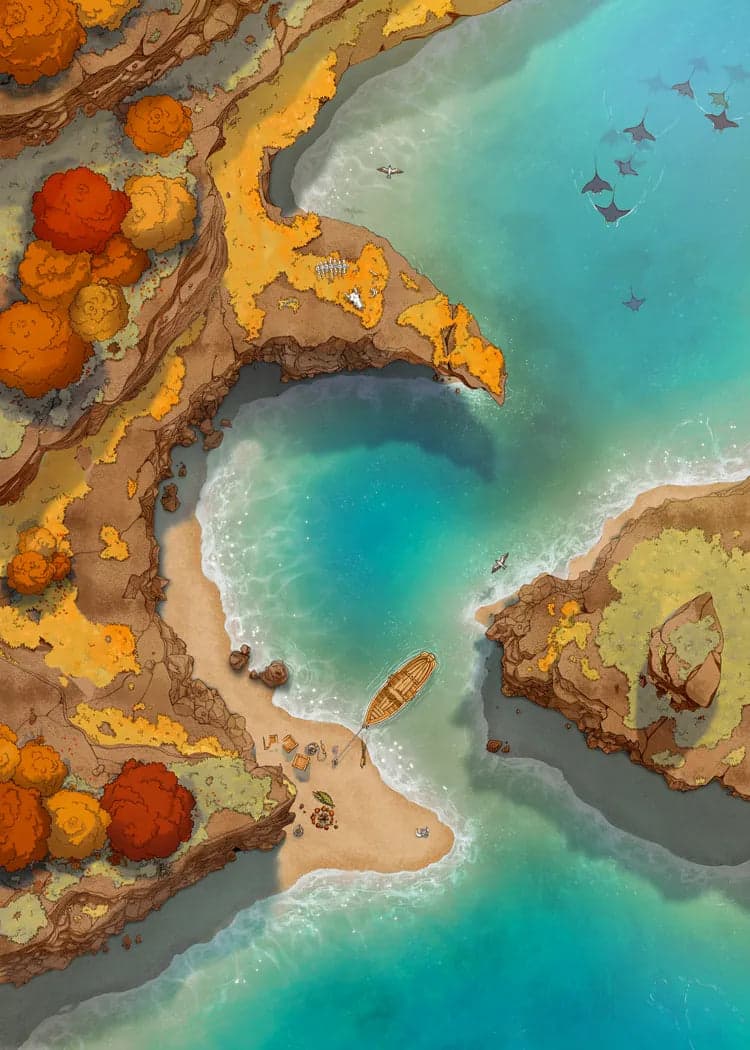 Beachside Cliff Map - 4de4939f5c6f4c533fc003a42b3363d8