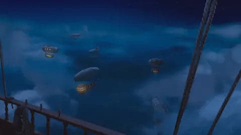 Airship Port Scene - 5cb3a0df4fe357c98b3a2b59549a4293