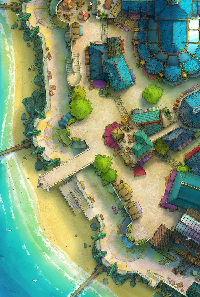 Beach Town Map - 6ff371399f3244eaa7fd378e753c3d31