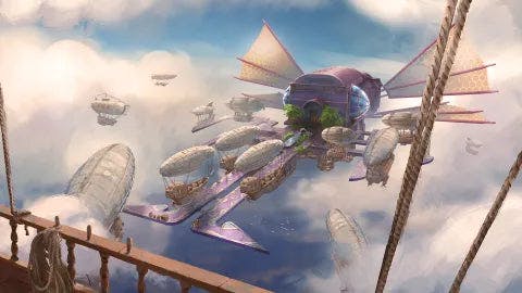 Airship Port Scene - 70e1ecb885f48f23d6ca5f4277b30f83