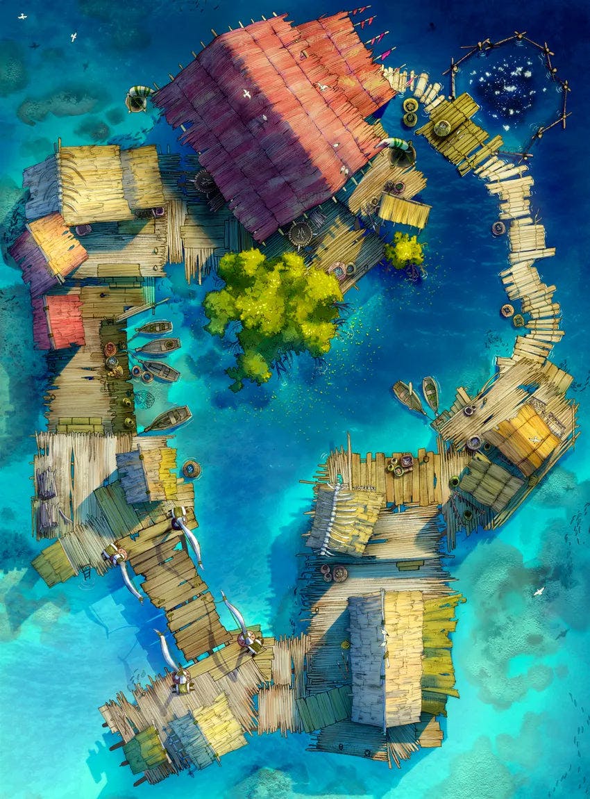 Floating Village Map - b1e42591c0b2b1eba9c0b9a6dc6fa821