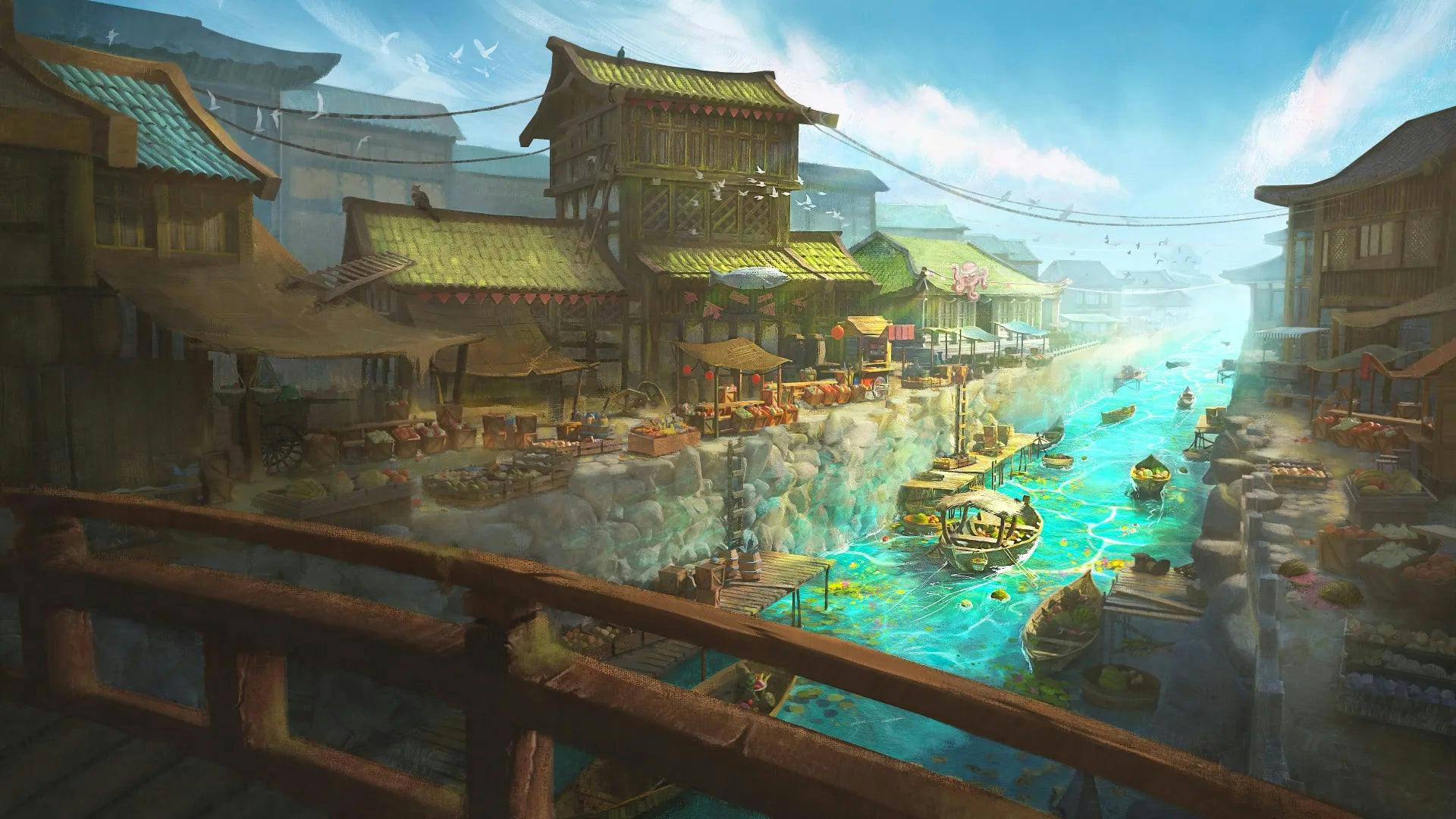 Floating Market Scene - b3a2cec42ff1403a204573354384587c