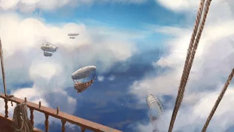 Airship Port Scene - caf41553114f6a693ae6ec1be4943567