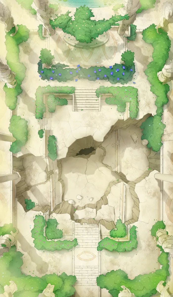 Ruined Courtyard Map