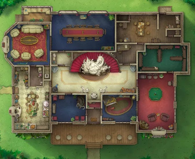 Grand Hunter's House Map - e9983222e64b163f4dcc778372b37ffb