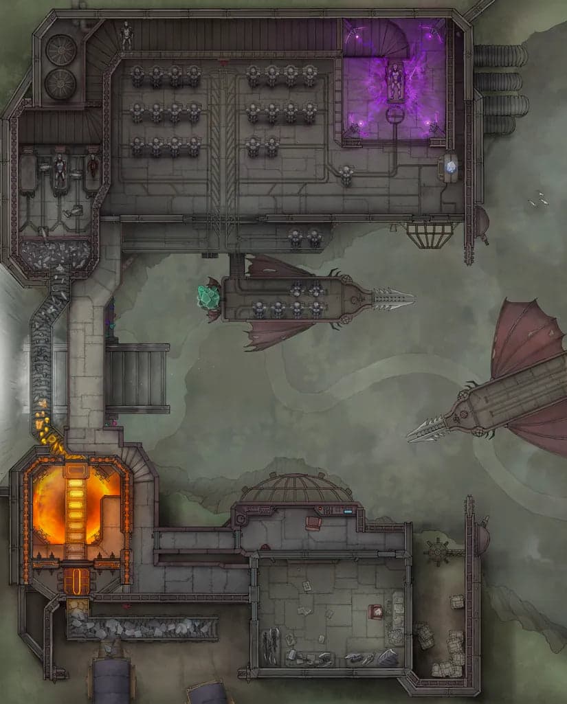 Steampunk Warforged Factory Map