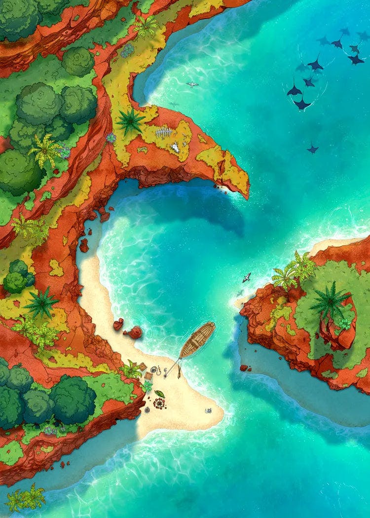 Beachside Cliff Map