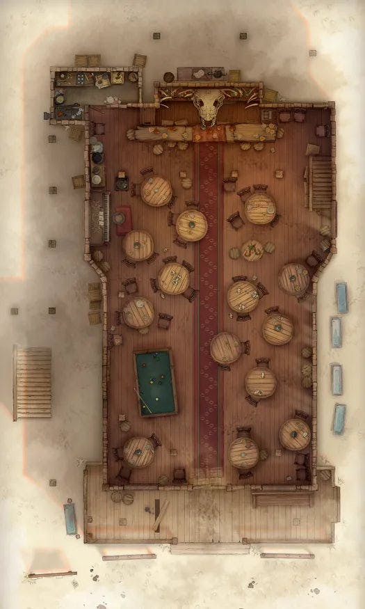 Wild West Saloon Map